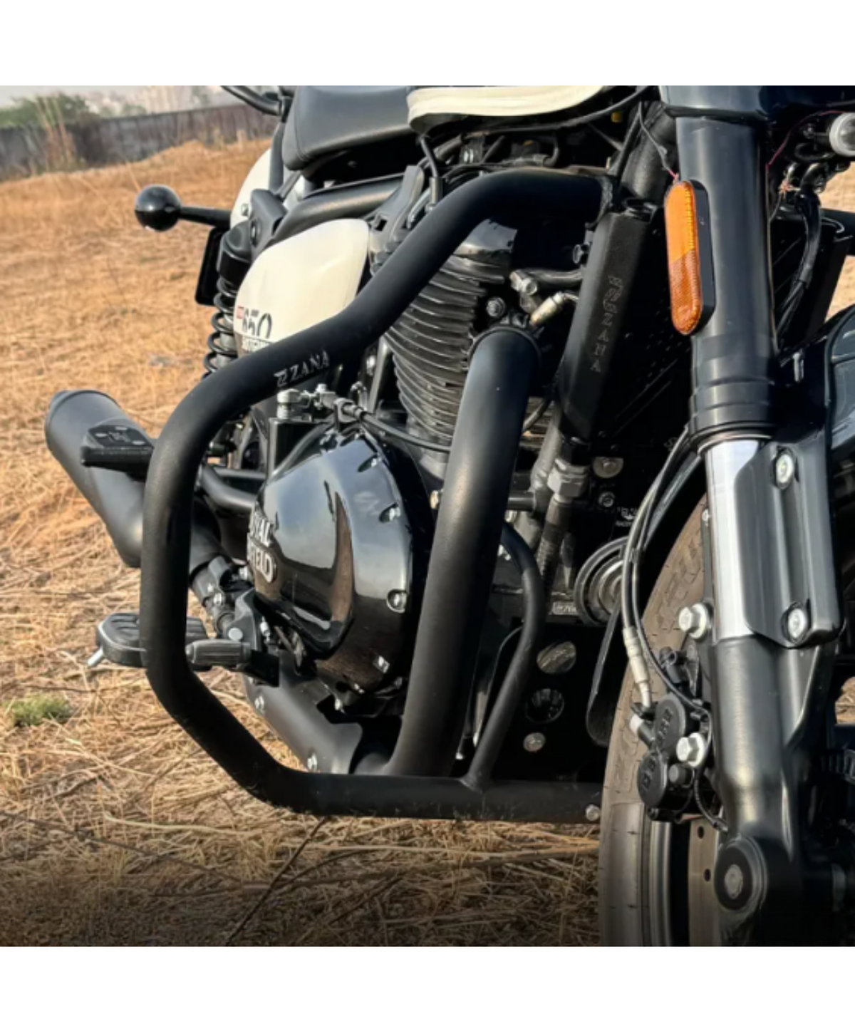 Zana Royal Enfield Shotgun 650 Mild Steel Crash Guard Black Type-1 - ZI-8458 - Zana