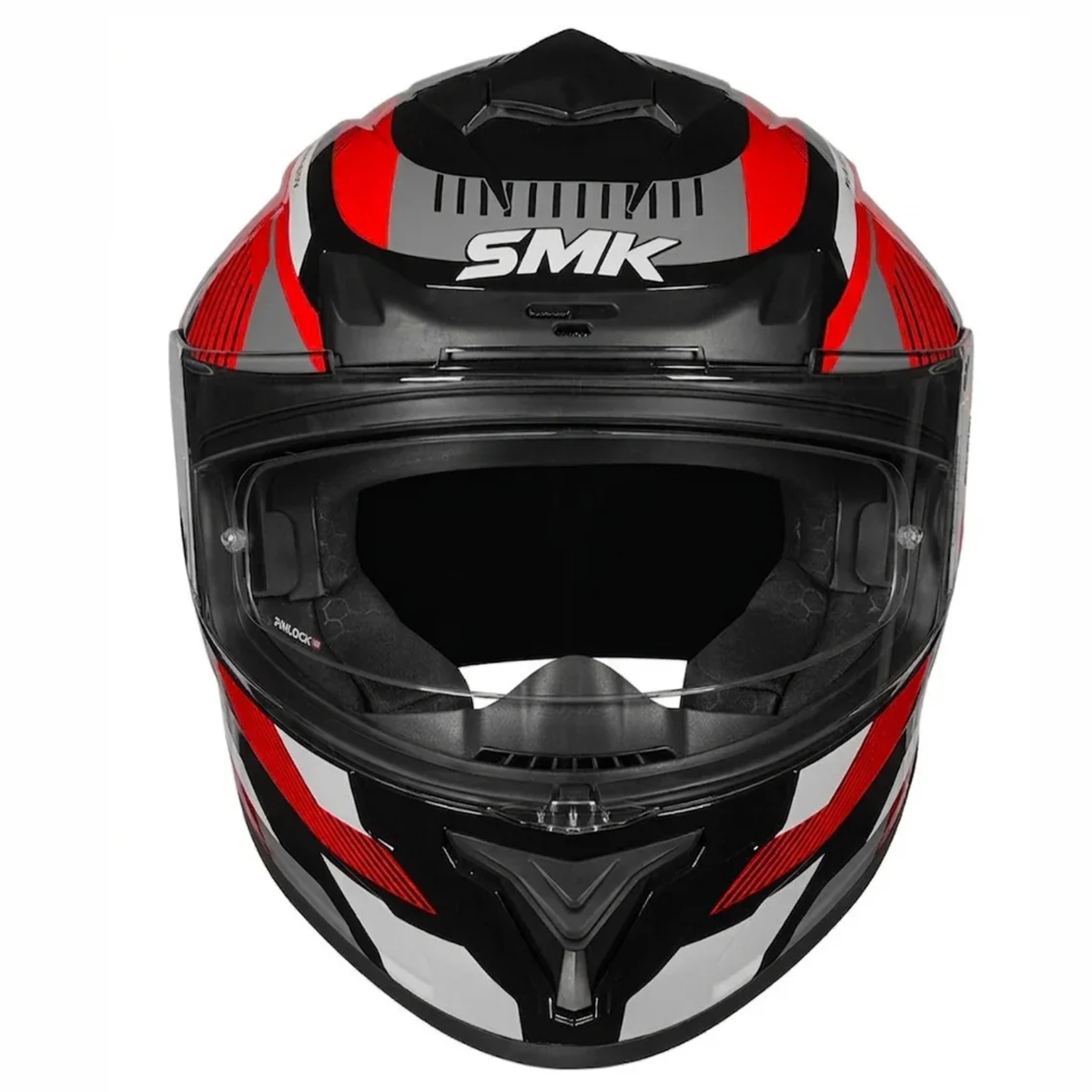 SMK Typhoon Sparko GRPS MA236 Ful Face Helmet - Matt Black Red Grey - SMK
