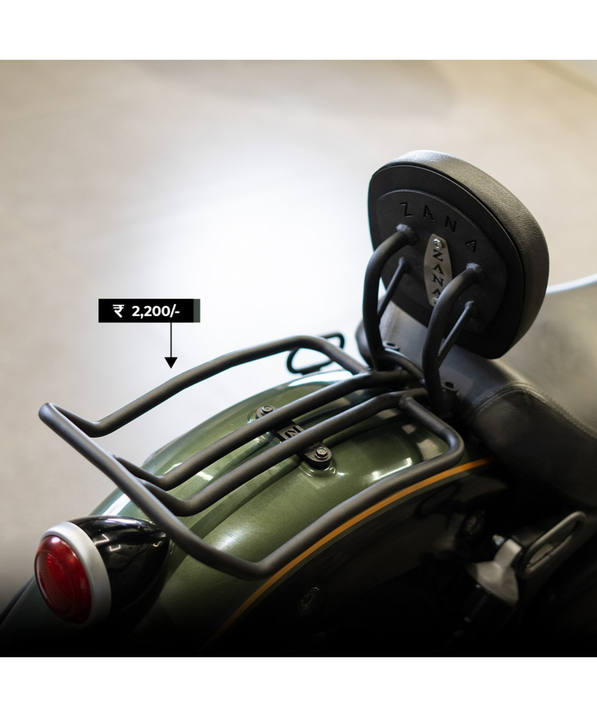 Zana Royal Enfield Super Meteor 650 Luggage Rack Compatible with Backrest - ZI-8308 - Zana