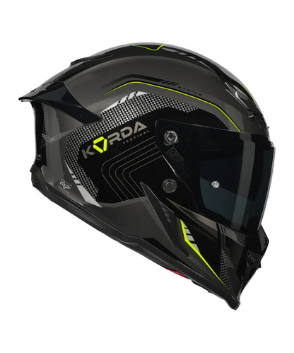 Korda Icon Strike Helmet - Gloss Grey Fluorescent Yellow