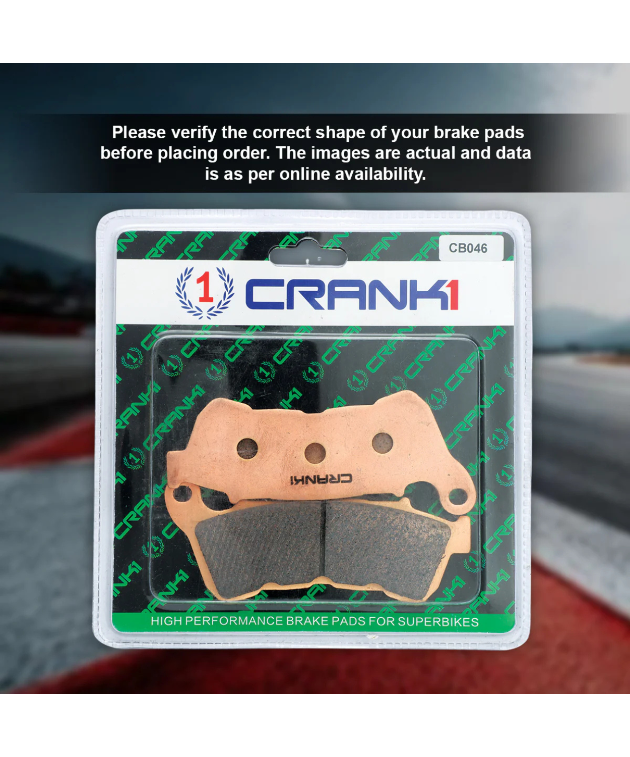 Crank1 Harley Davidson Sportster Forty Eight (2014-2020) Sintered Brake Pads