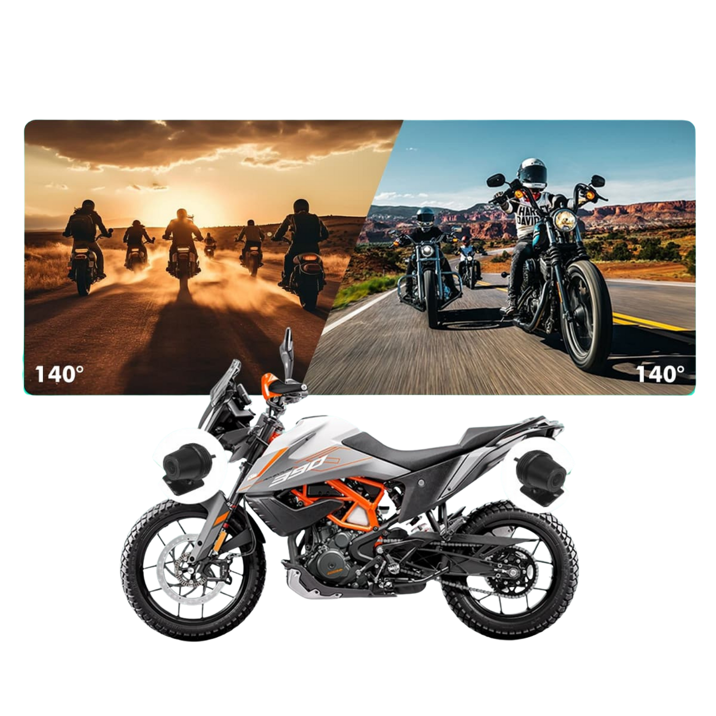 Simtac M8DT Detachable Motorcycle Navigation 6.0 Inch IPS Screen