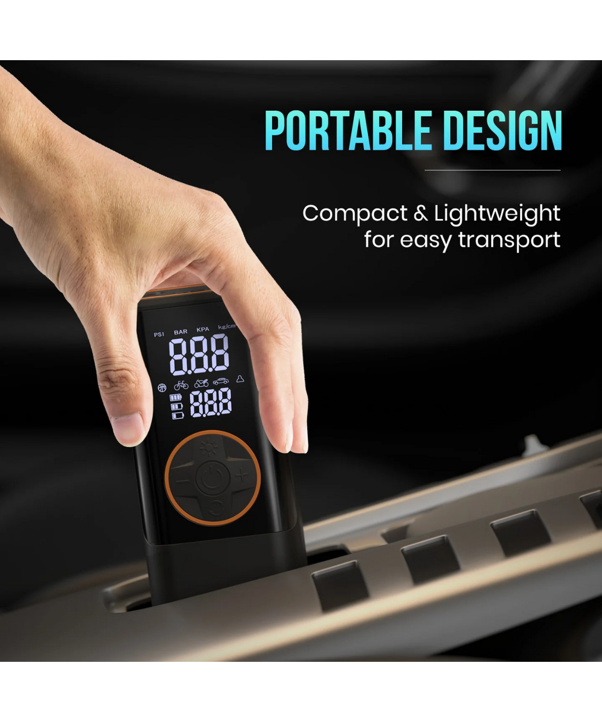 Portronics Vayu 4.0 Portable Tyre Inflator - Portronics