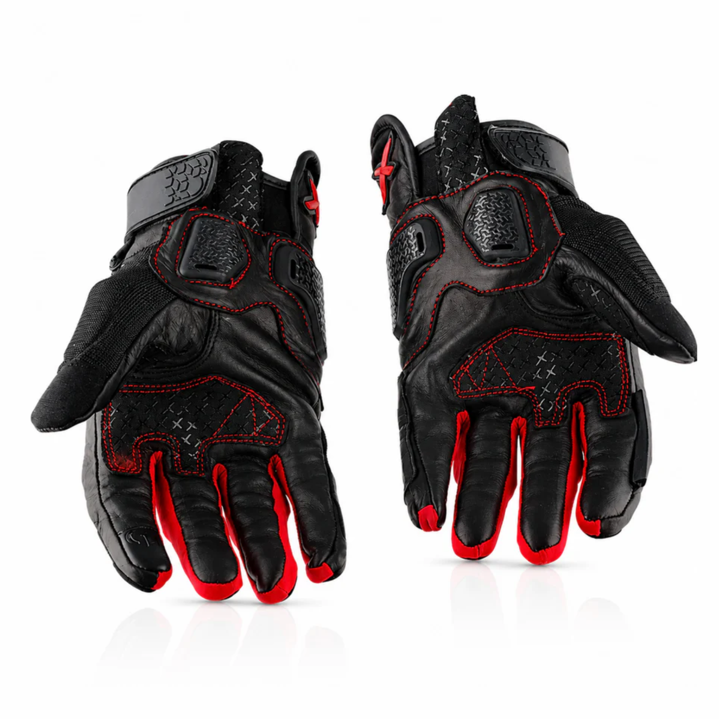 Axor Viper Riding Gloves - Black Red