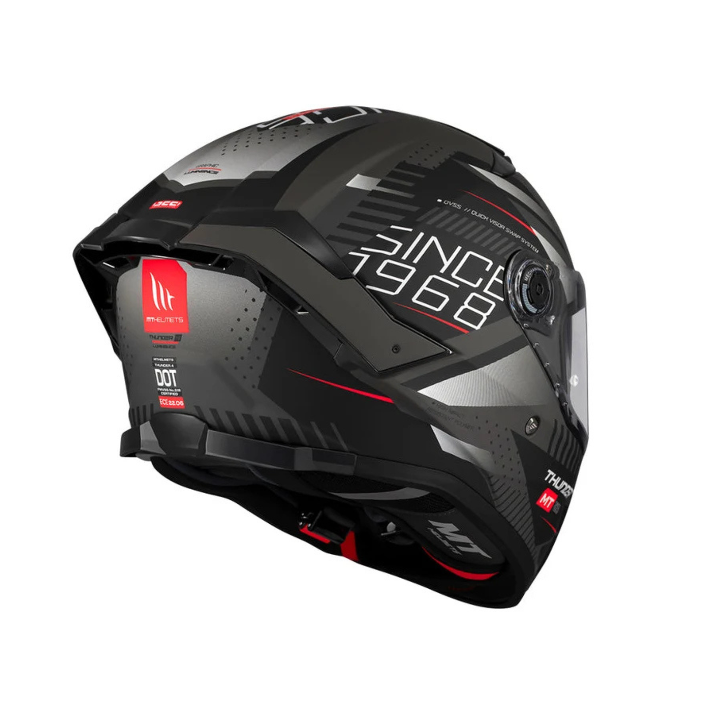 MT Thunder 4 SV Luminence D1 Helmet - Gloss Black Grey