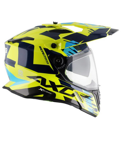 Axor X-cross X1 Dual Visor Helmet - Neon Yellow Blue