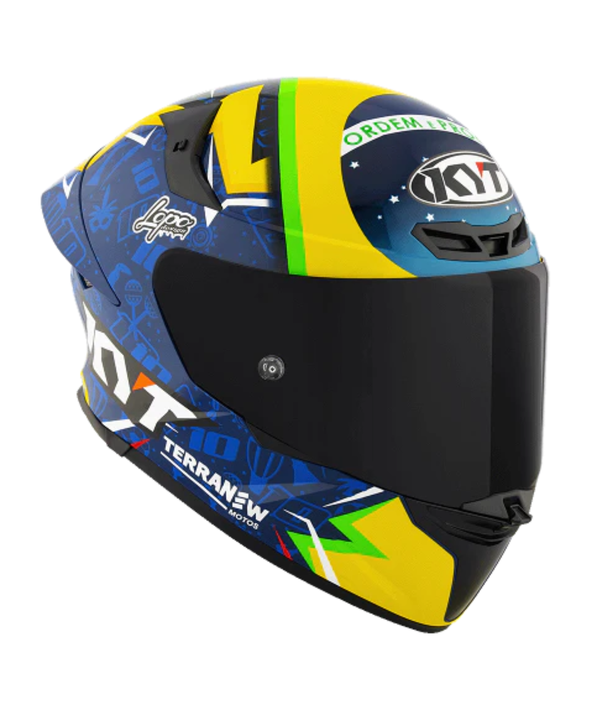KYT TT-Revo Diogo Moreira 2024 Replica Helmet - Gloss Blue - KYT Helmets