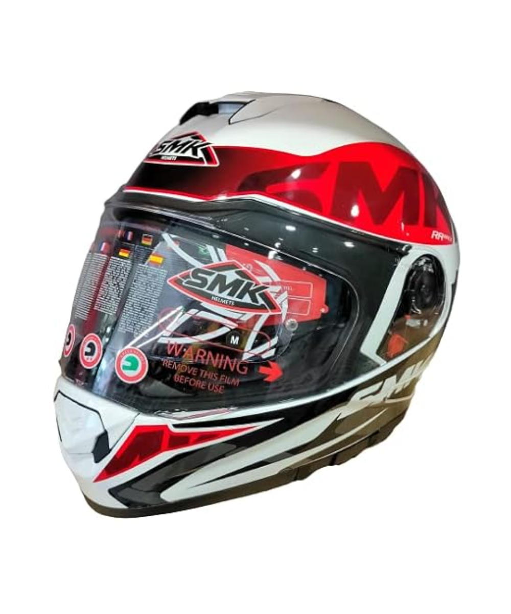 SMK Twister Logo GL132 Black White Red Helmet - SMK