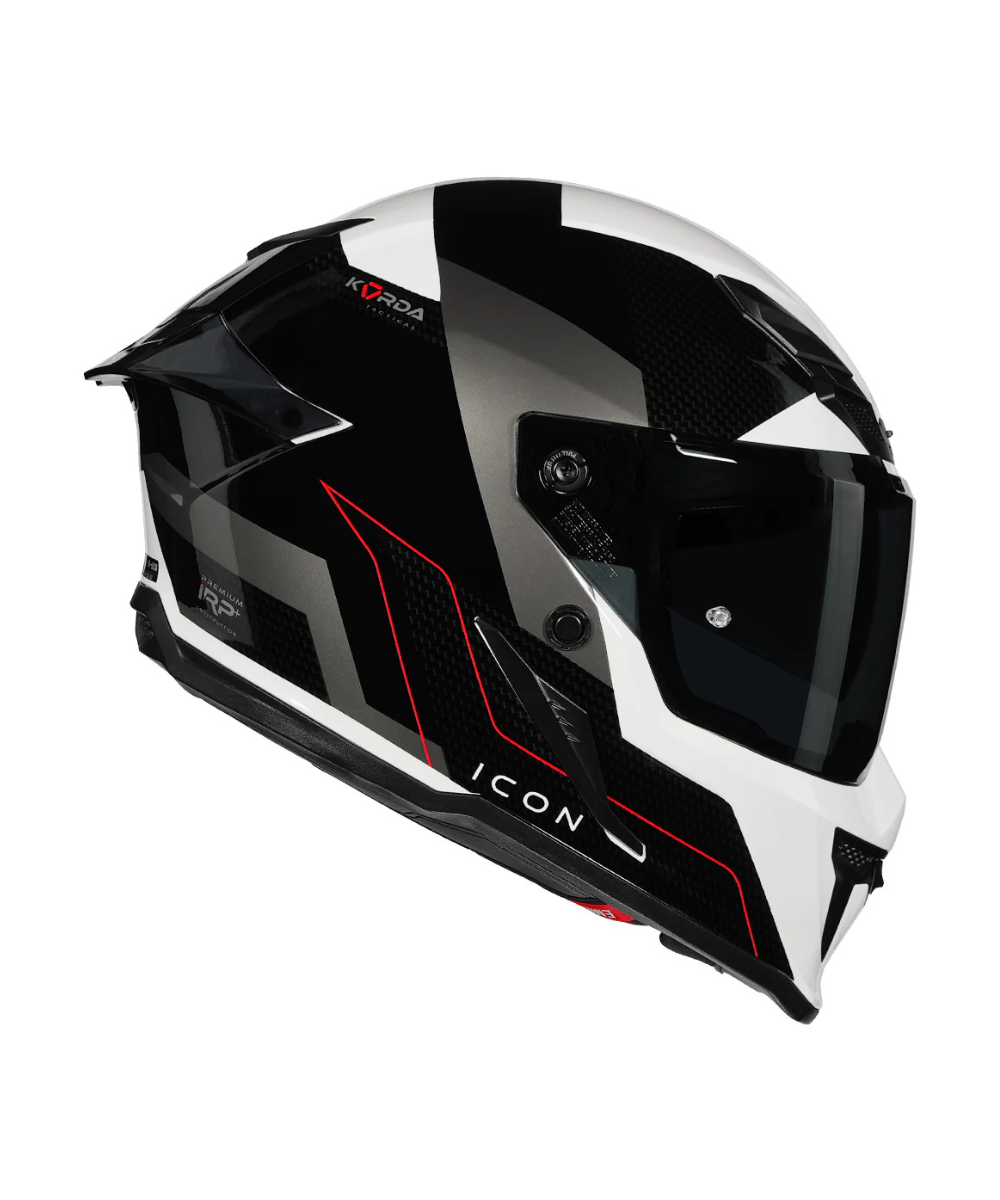 Korda Icon NYX Helmet - Gloss Black White