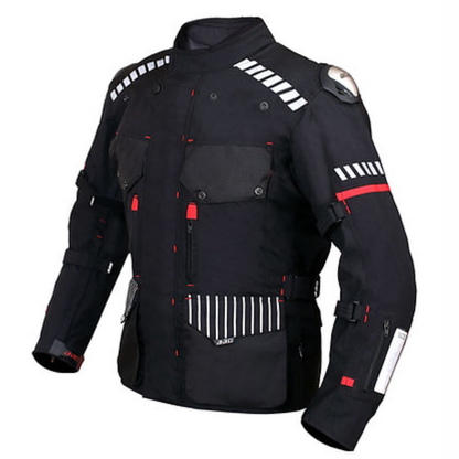 BBG Adventure Riding Jacket with Chest Guard without Liner - Black