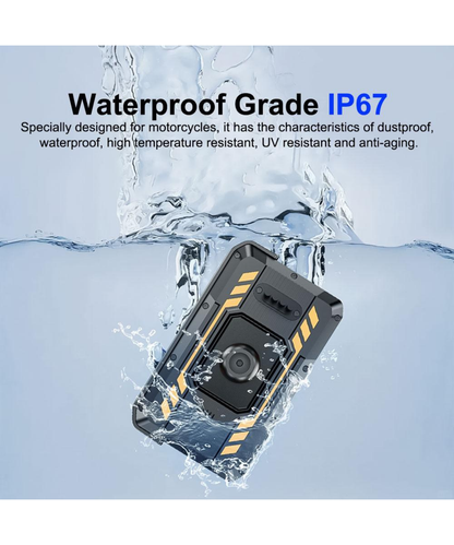 AR Moto Motorcycle GPS CarPlay Android Auto 6.2 inch Screen with Dual Dash Cam, TPMS, Remote