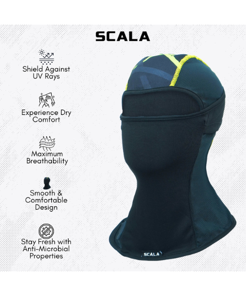Scala Coolknit Multipanel Balaclava - Black Neon
