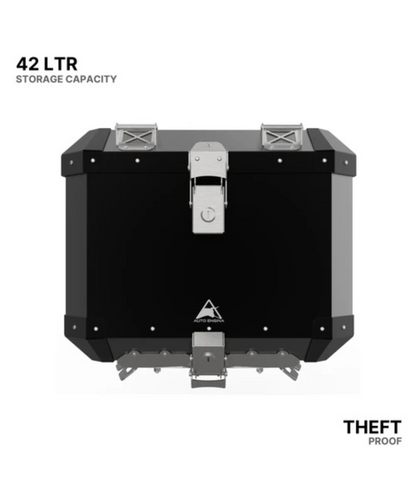 Auto Engina Aluminium Top Box 42L for Royal Enfield Himalayan 450 - Black
