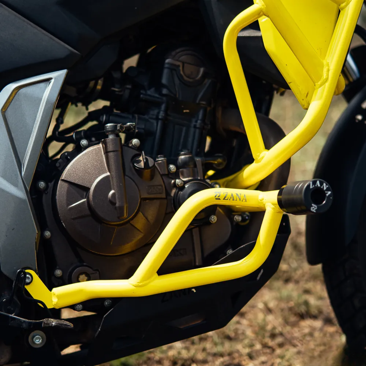 Zana Suzuki V-Strom SX 250 Upper & Lower Crash Guard with Slider Combo - Yellow - ZI-8757 / 8759