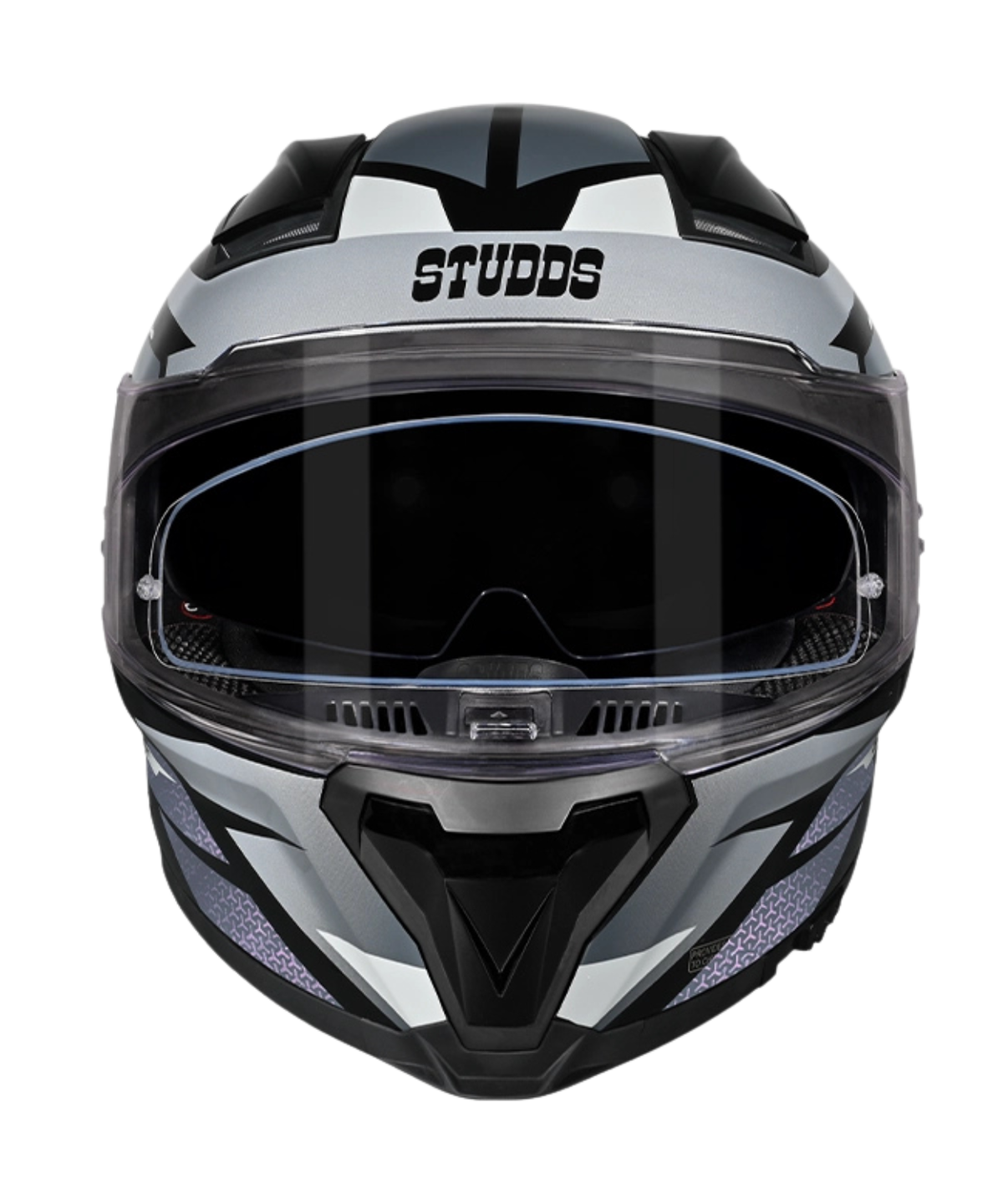Studds Helios D2 Circuit Chameleon Decor Graphics Helmet - Gloss Black Grey N4 - Studds