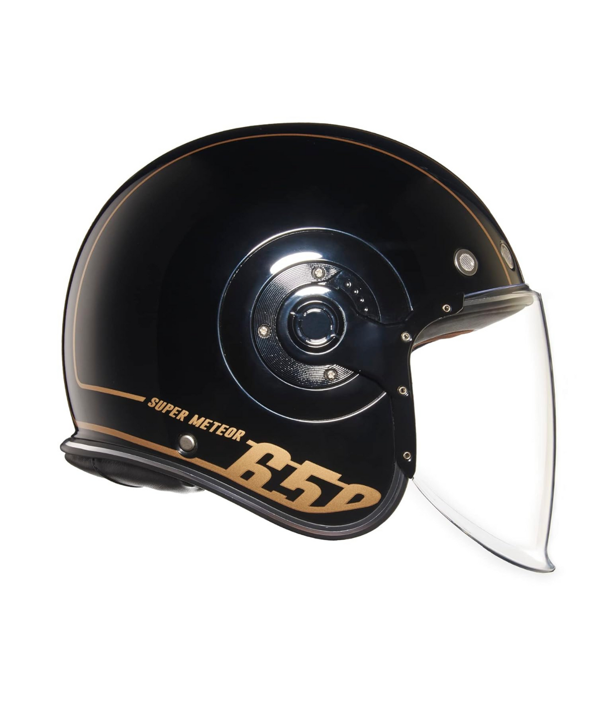 Royal Enfield Super Meteor 650 Spirit Gold Helmet - Gloss Black - Royal Enfield
