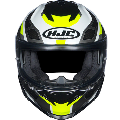 HJC I71 Zest MC3H Helmet - Black White & Fluorescent Green