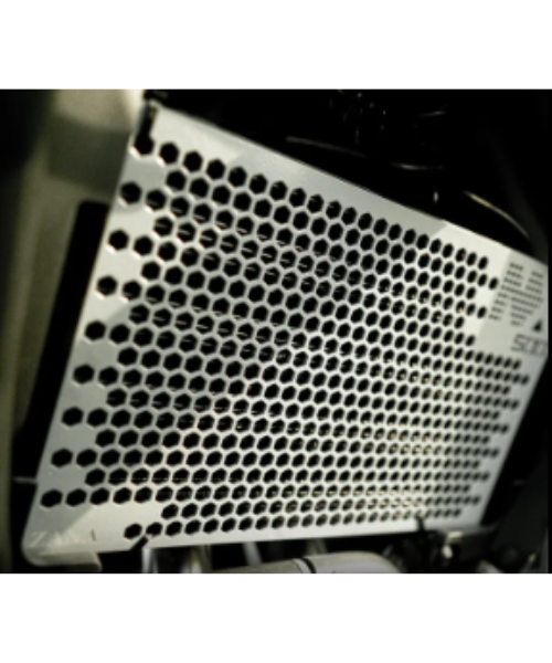 Zana Aluminium Radiator Guard Honeycomb for Honda NX500 - Silver - ZI-8478