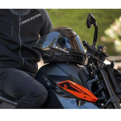 LS2 FF807 Dragon Forged Carbon Fiber Helmet (ECE 22.06) - Gloss Black