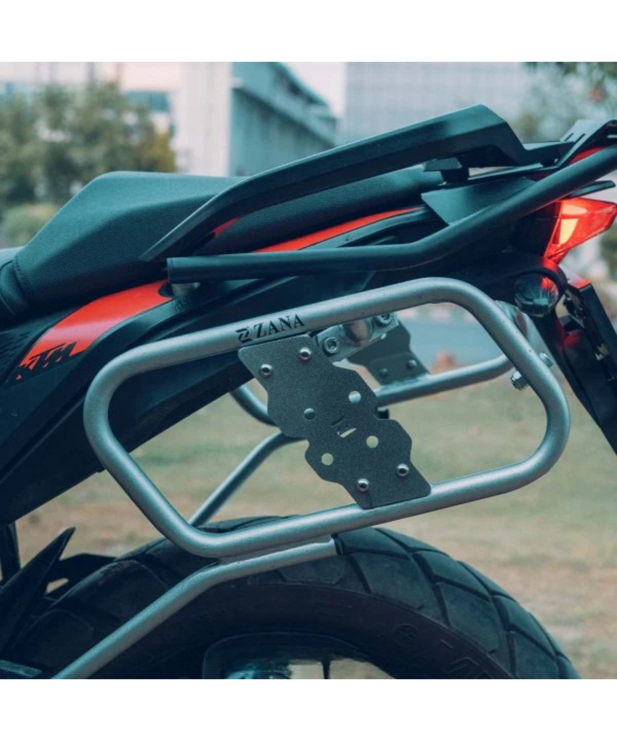 Zana KTM ADV 250/390/390X (2025) Saddle Stay with Jerry Can Mount - Silver - ZI-8124 - Zana