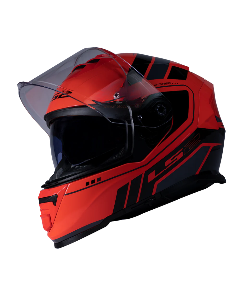 LS2 FF800 Storm II Fist Helmet - Gloss Hi Viz Orange Black - LS2