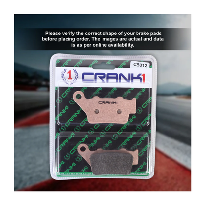 Crank1 Fully Sintered H2 Series Brake Pads for Triumph Street Triple 675 (2013-2016)