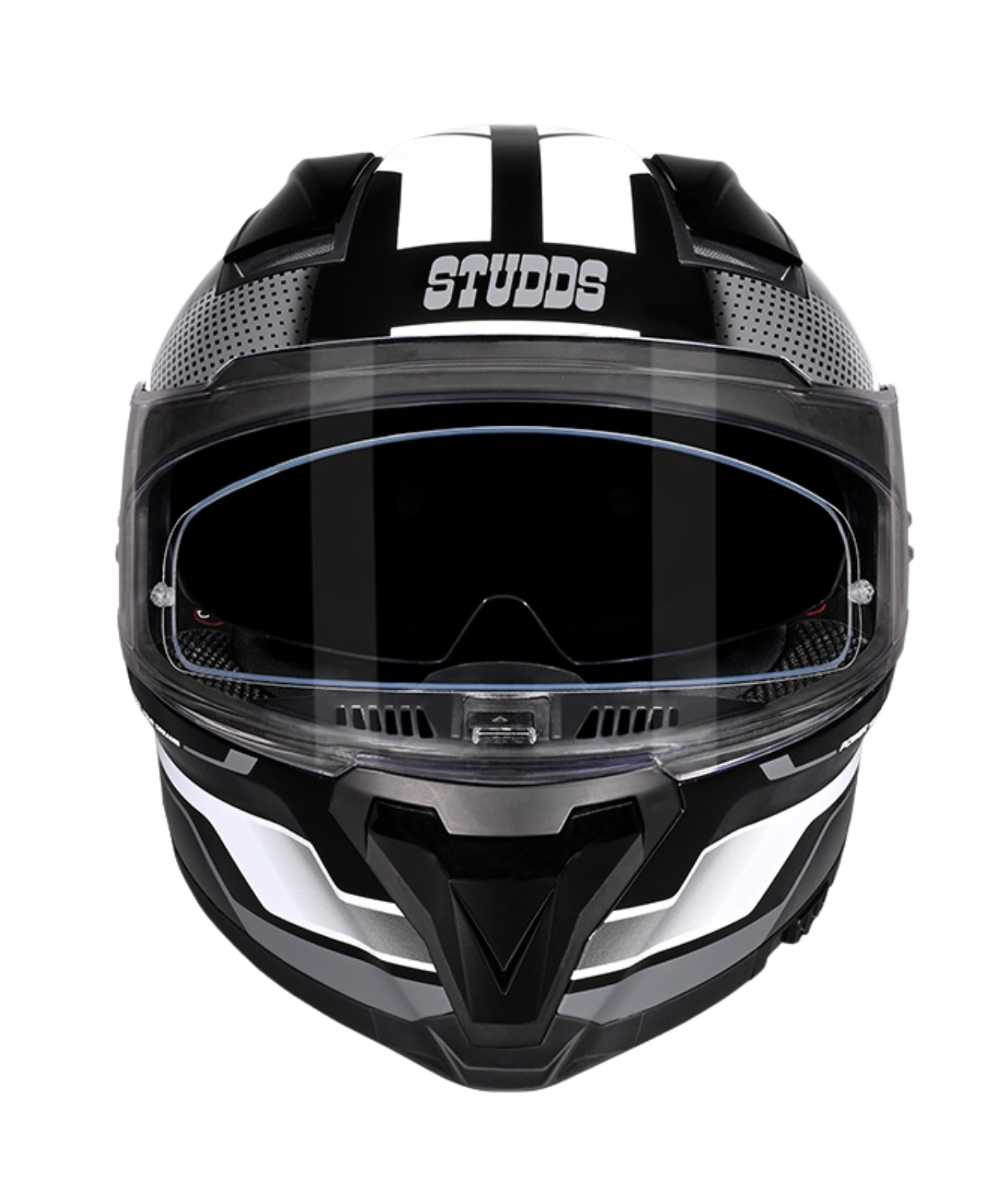 Studds Helios D1 Asphalt Decor Graphics Helmet - Gloss Black Grey N4
