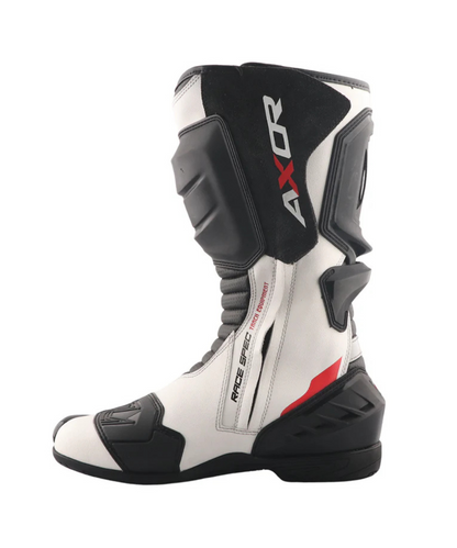 Axor Racer Tec Riding Boots - Black White Red