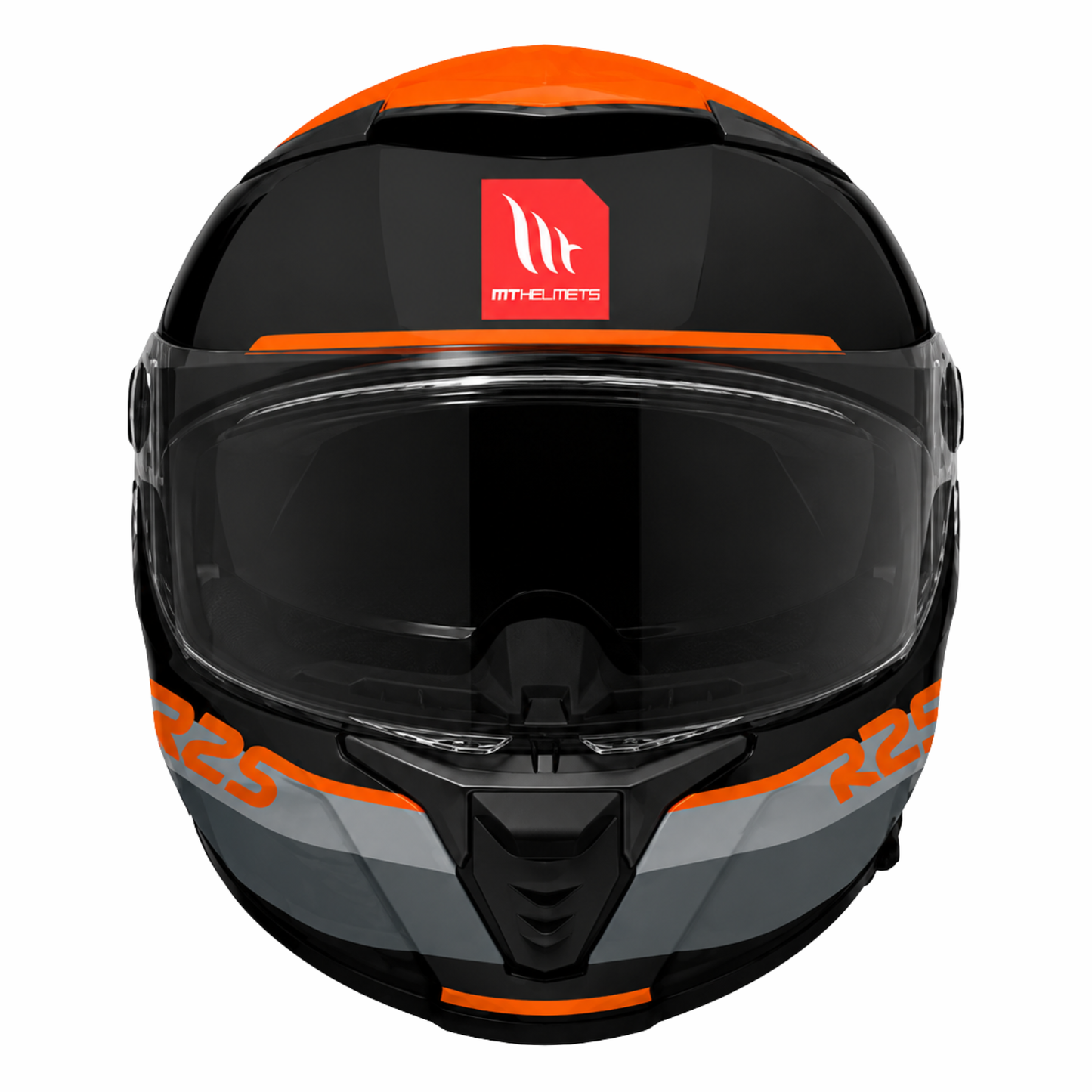 MT Thunder 4 SV R25 B4 Helmet - Gloss Black Orange Grey
