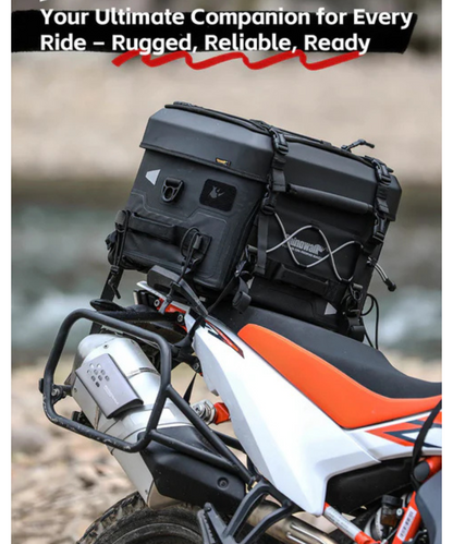 Rhinowalk Fortress Series X Tactical Tail Bag - Camera Version Set A Soft Top Box - Black - MFT2301