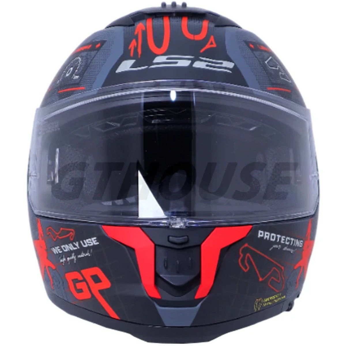 LS2 FF320 Stream II GP Full Face Helmet - Matt Grey Red - LS2