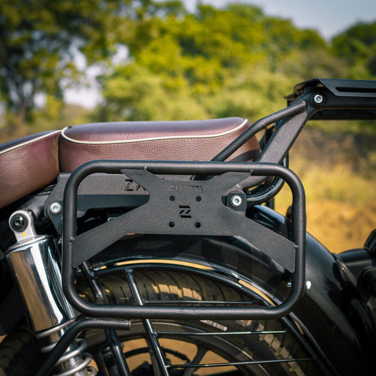 Zana Honda CB 350 (2025) Saddle Stay With Jerry Can Mount - Black - ZI-8682 - Zana