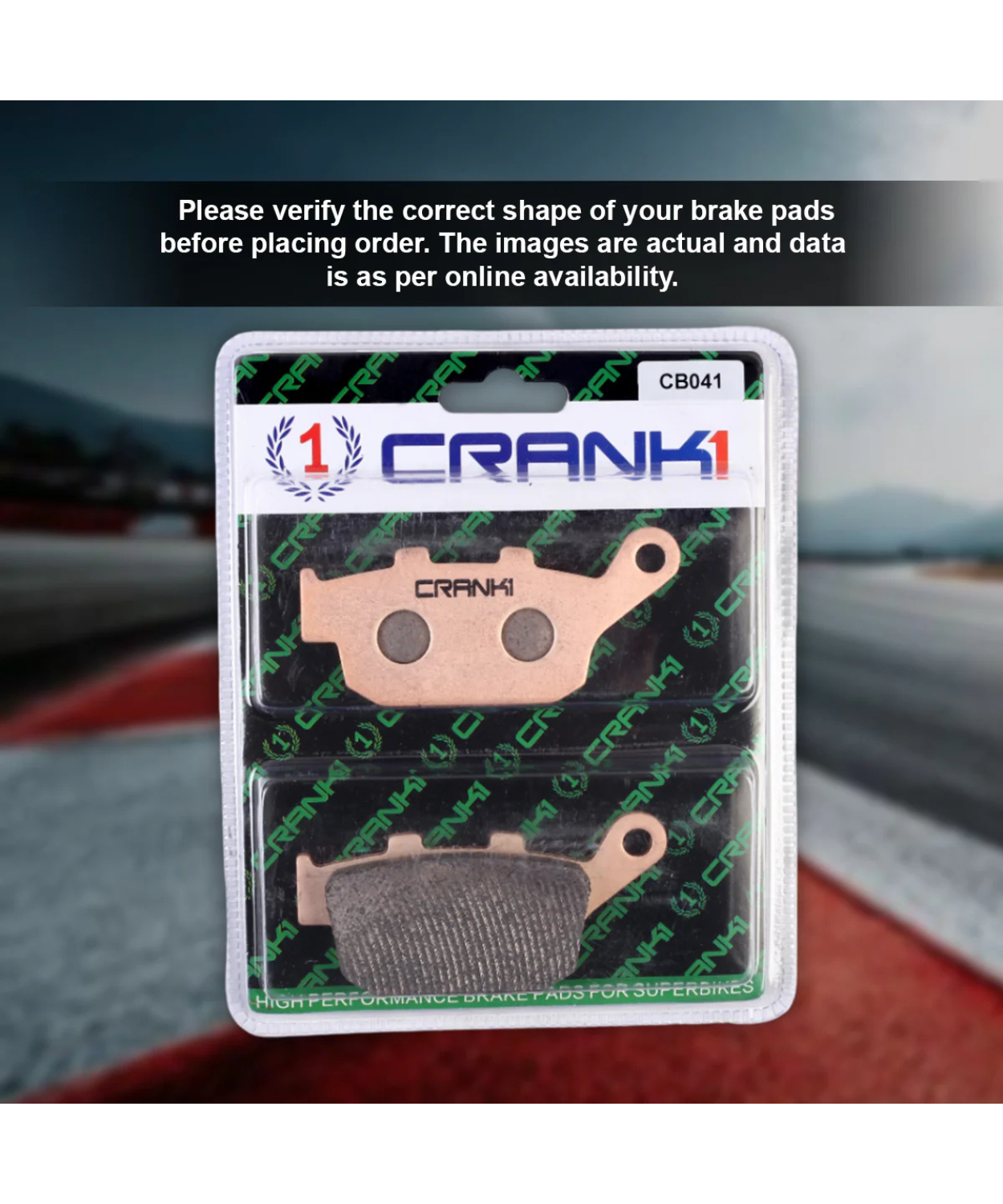 Crank1 Honda NX 500 (2023 Onwards) Sintered Brake Pads