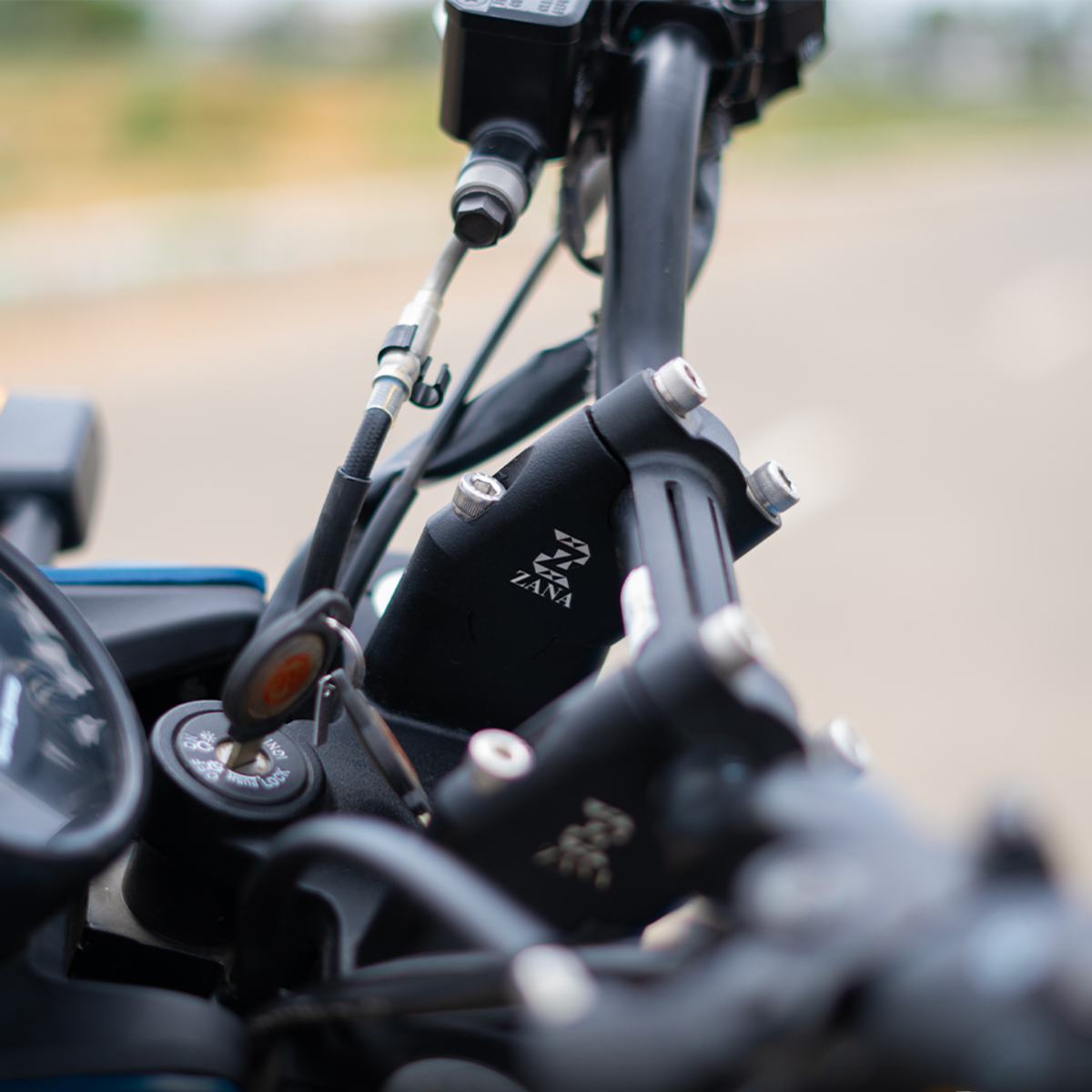 Zana Royal Enfield Himalayan / Scram 411 New Angular Aluminium Handlebar Riser - Black - ZI-8210 - Zana