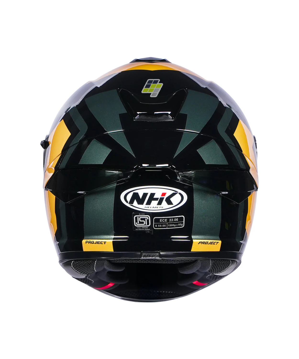 NHK K5R Shield Helmet - Gloss Black Silver Yellow