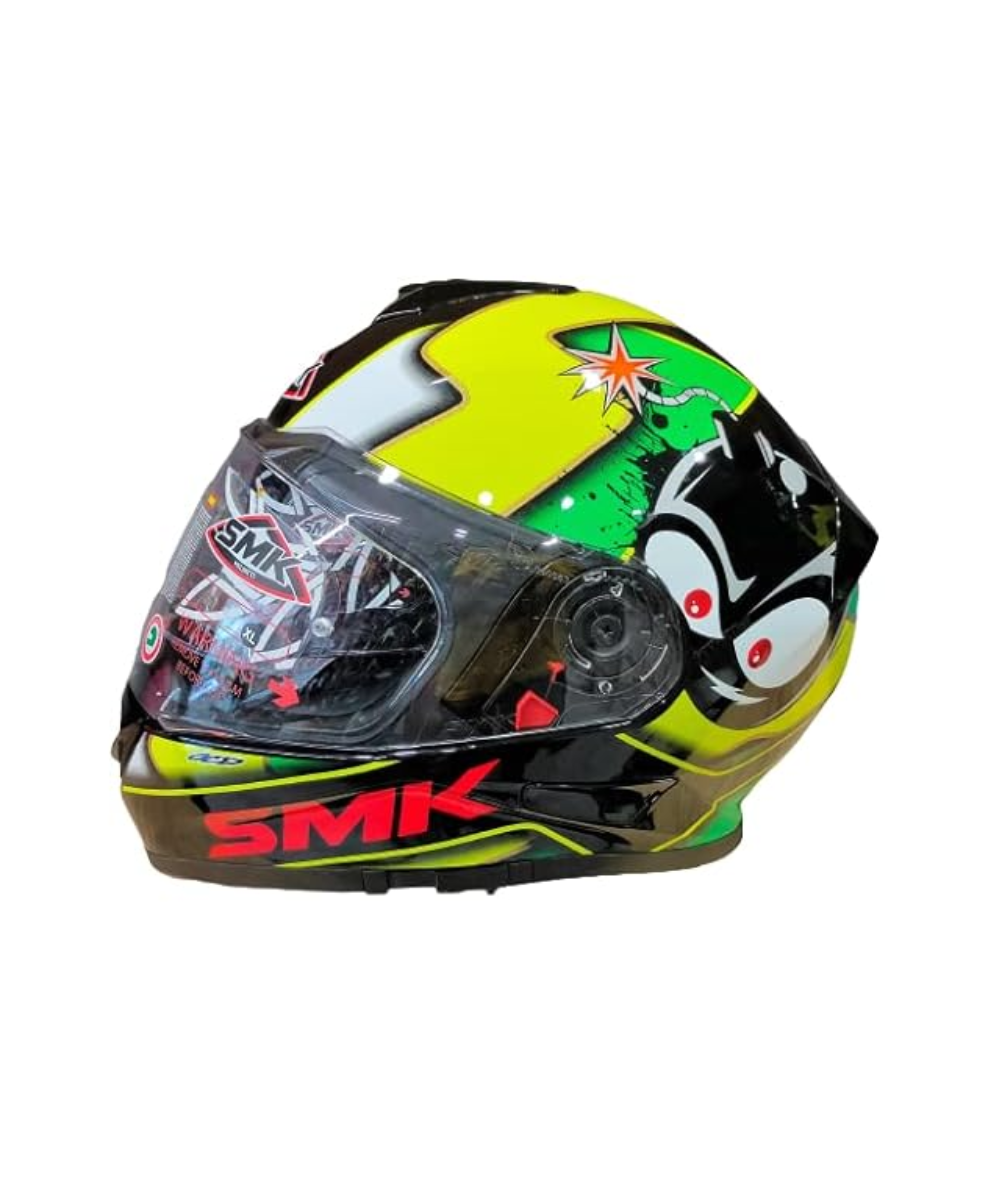 SMK Twister Cartoon GL241 Black Green Helmet - SMK