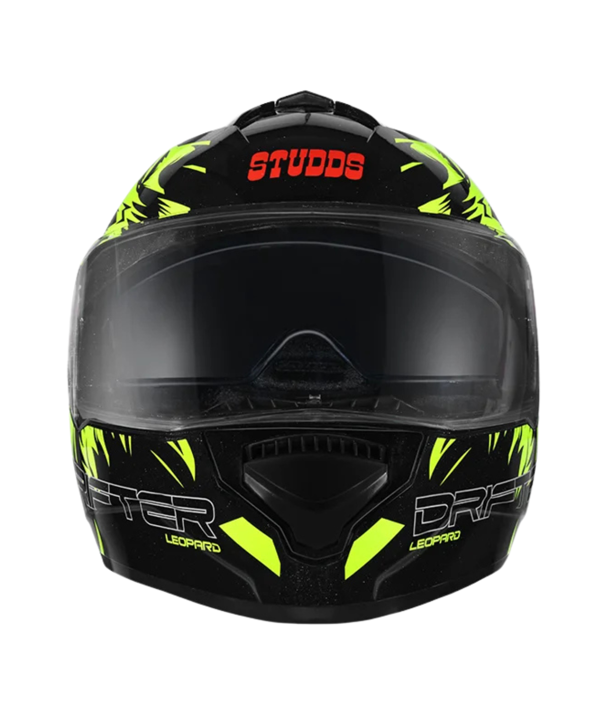 Studds Drifter D2 Leopard Decor Graphics Helmet - Gloss Black Yellow N5 - Studds
