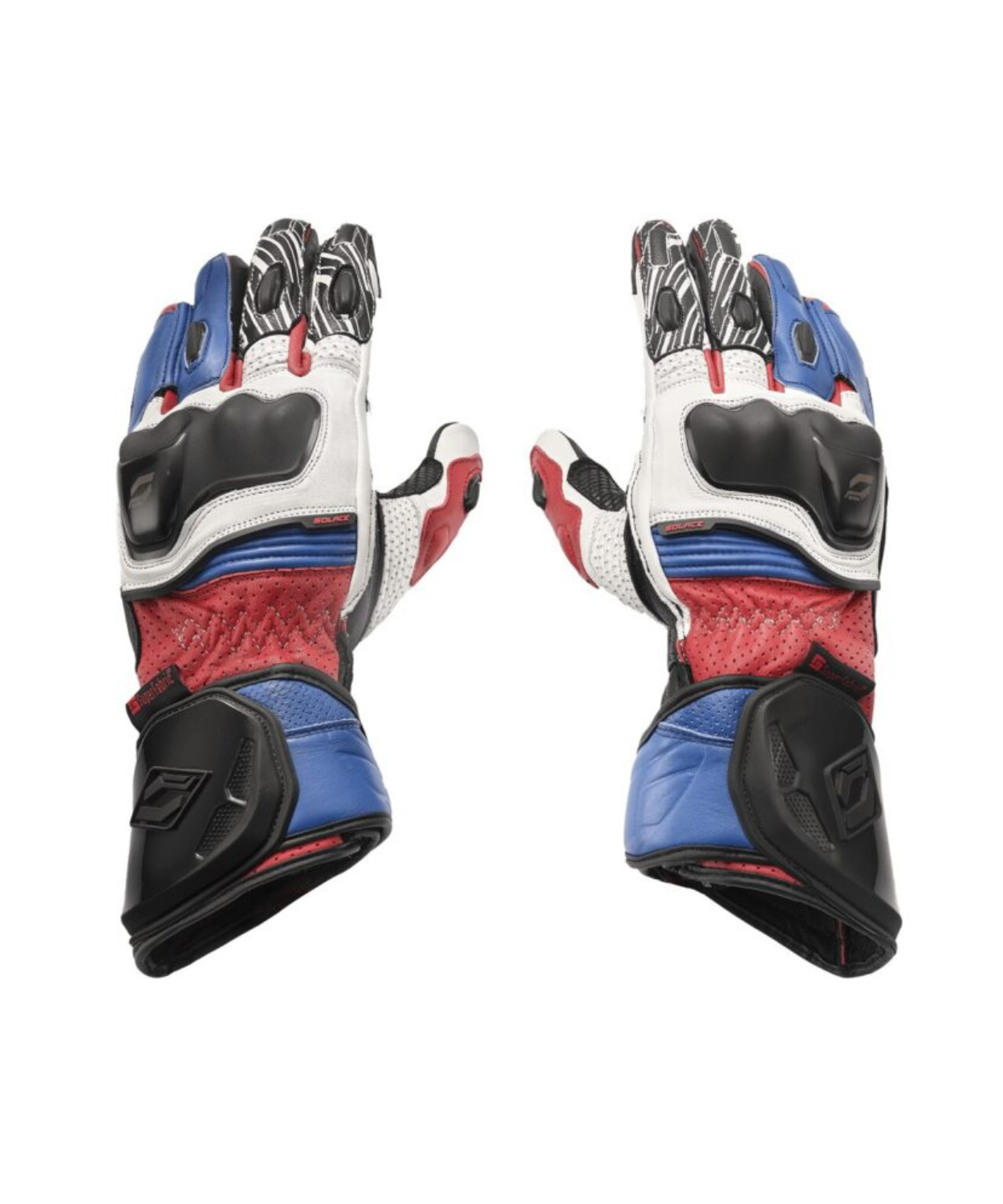Solace Furious V3.0 CE Riding Gloves - Black White Blue
