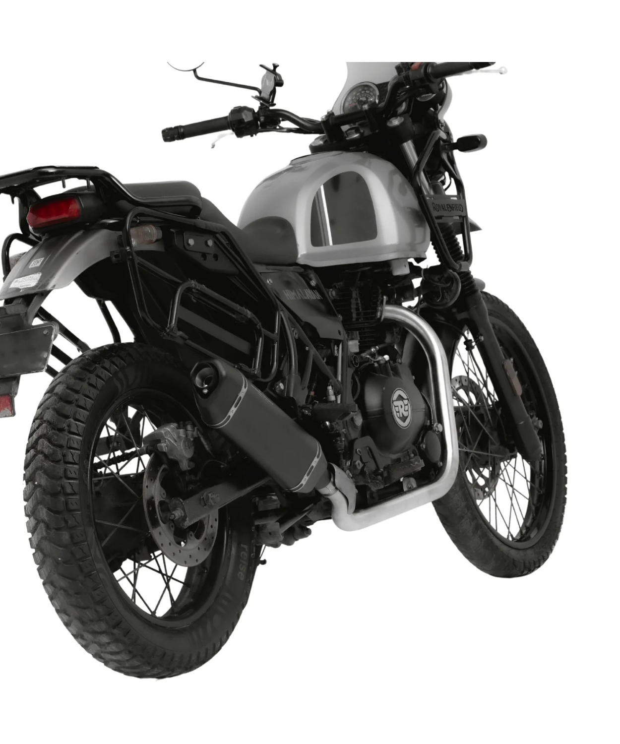 Red Rooster Performance Vertex Exhaust for Himalayan 411/ Scram 411 / Scram 440 - Black Matte
