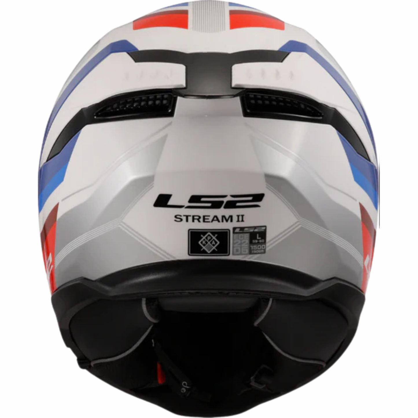 LS2 FF320 Stream II Vintage Helmet - White Blue Red