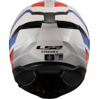 LS2 FF320 Stream II Vintage Helmet - White Blue Red
