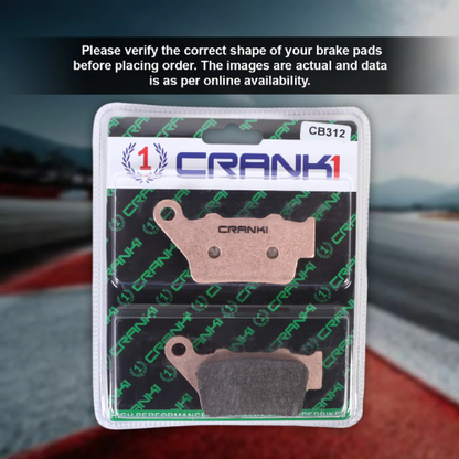 Crank1 Fully Sintered H2 Series Brake Pads for Triumph Tiger 900