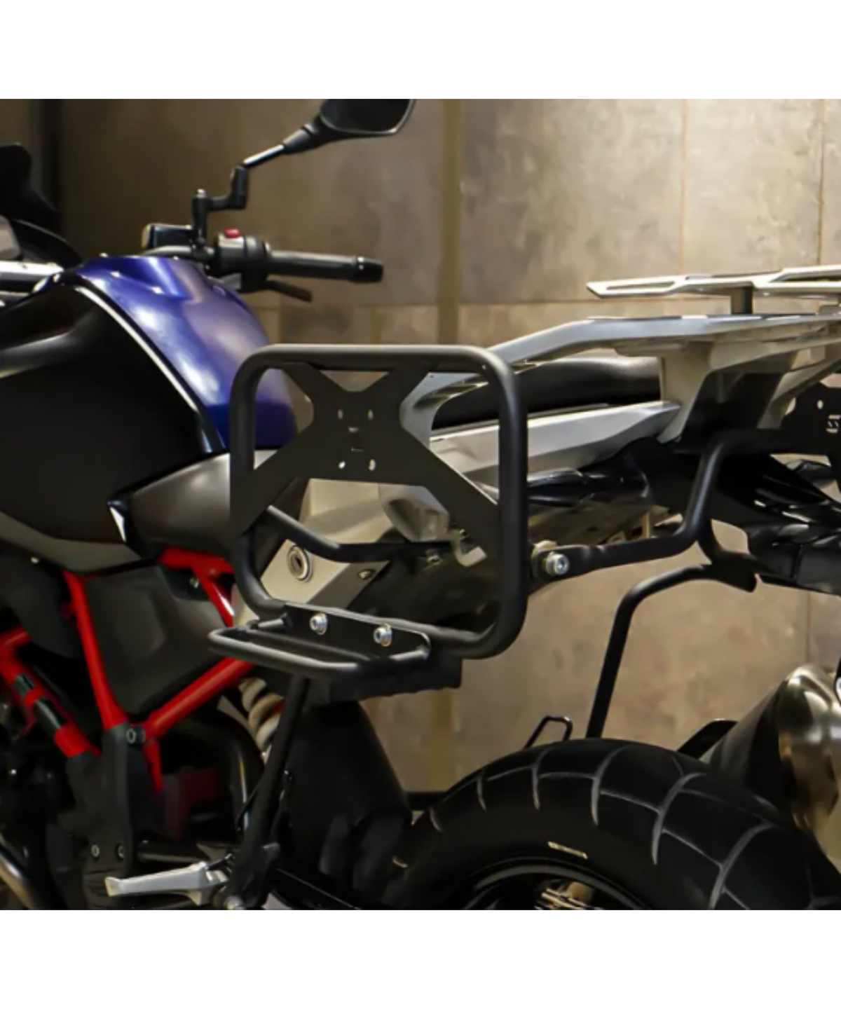 Zana BMW 310 GS Saddle Stay V-2 with Exhaust Sheild and Jerry Can Mount - ZI-8341 - Zana