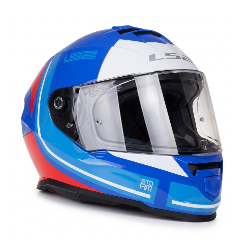 LS2 FF800 Storm II Slant Helmet - Gloss Blue Red
