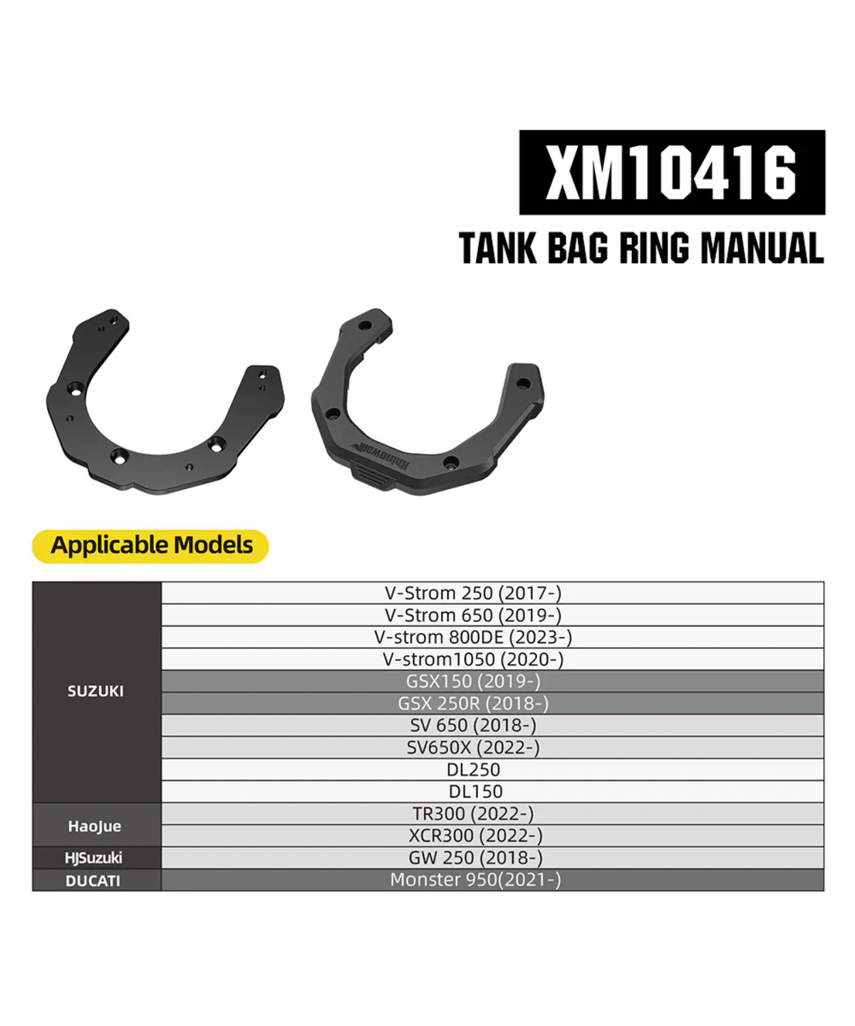 Rhinowalk Manual Ring for Tank Bag - XM10416BK - Rhinowalk