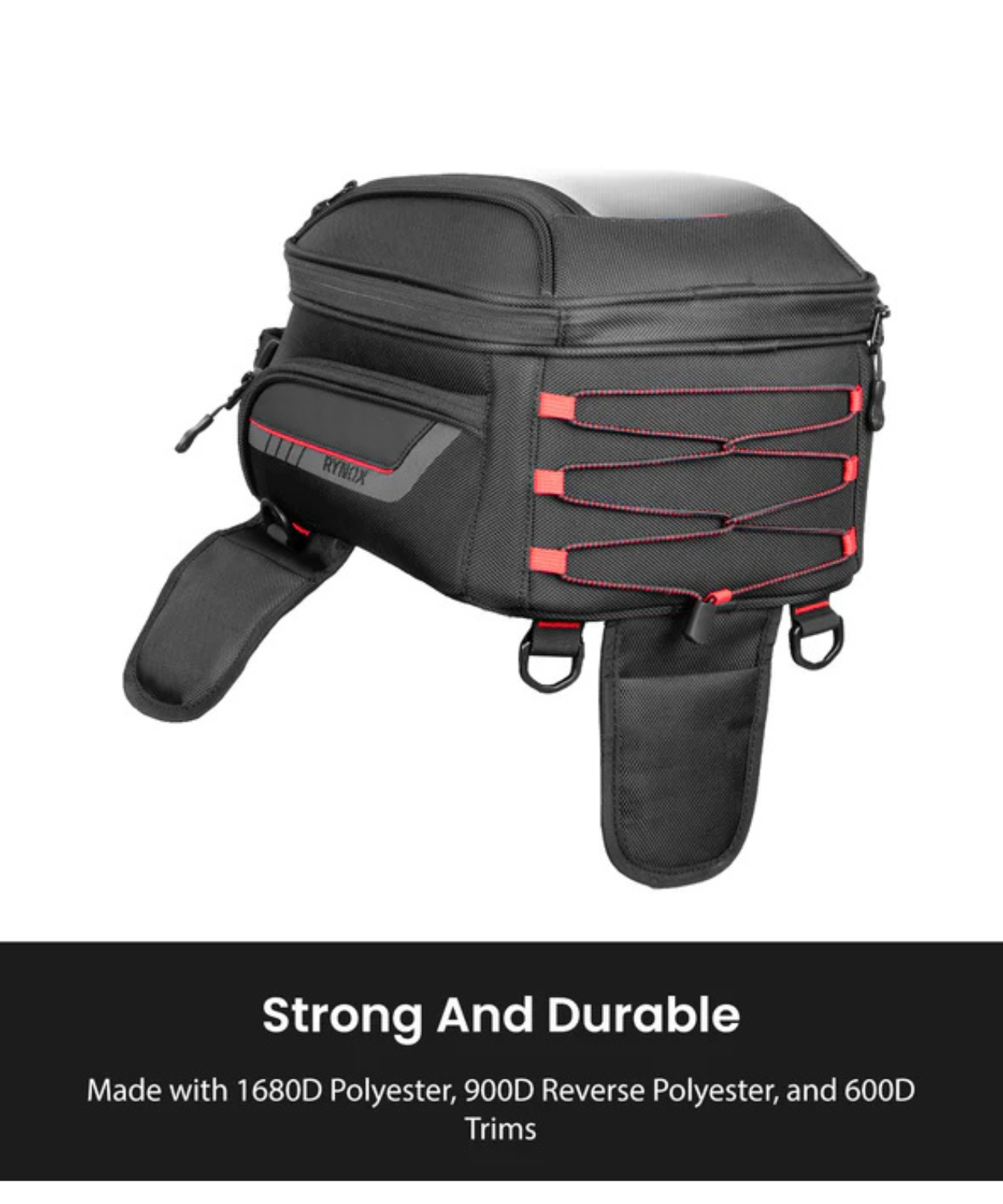 Rynox Optimus V3 Magnetic Tank Bag - 10L - Black