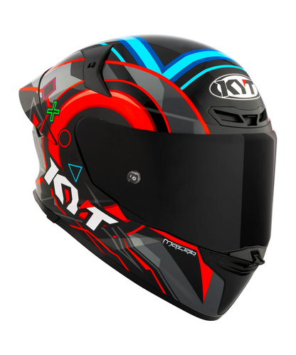 KYT TT-Revo Ratthapark Play Replica Helmet - Gloss Black Pink Green