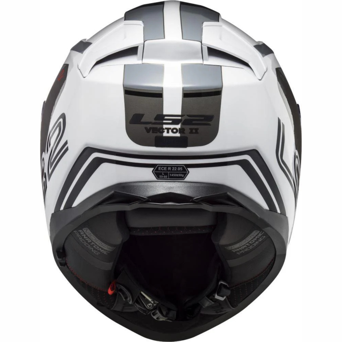 LS2 FF811 Vector II Metric Gloss White Titan Helmet - Silver - LS2
