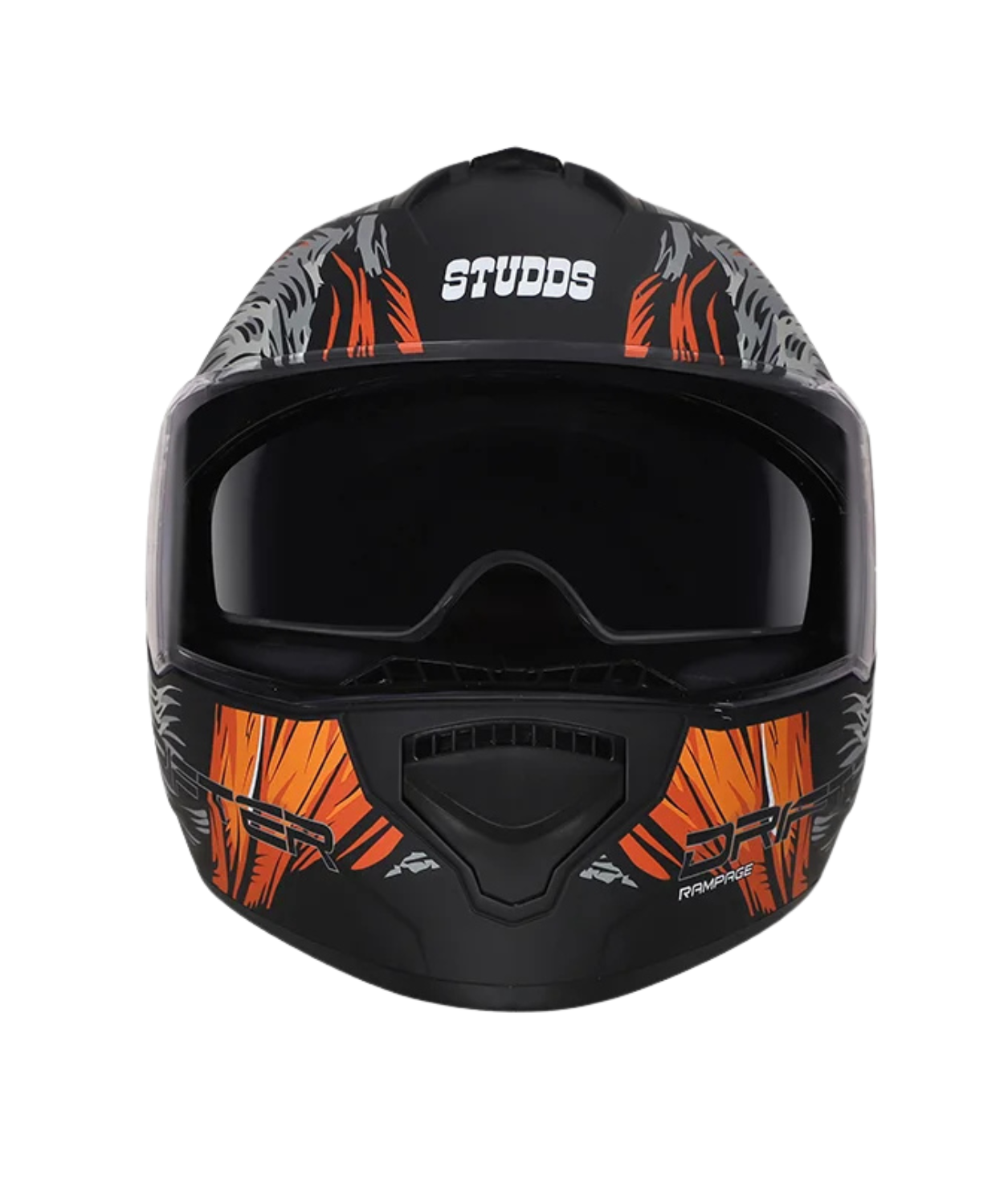 Studds Drifter D3 Rampage Decor Graphics Helmet - Matt Black Orange N10