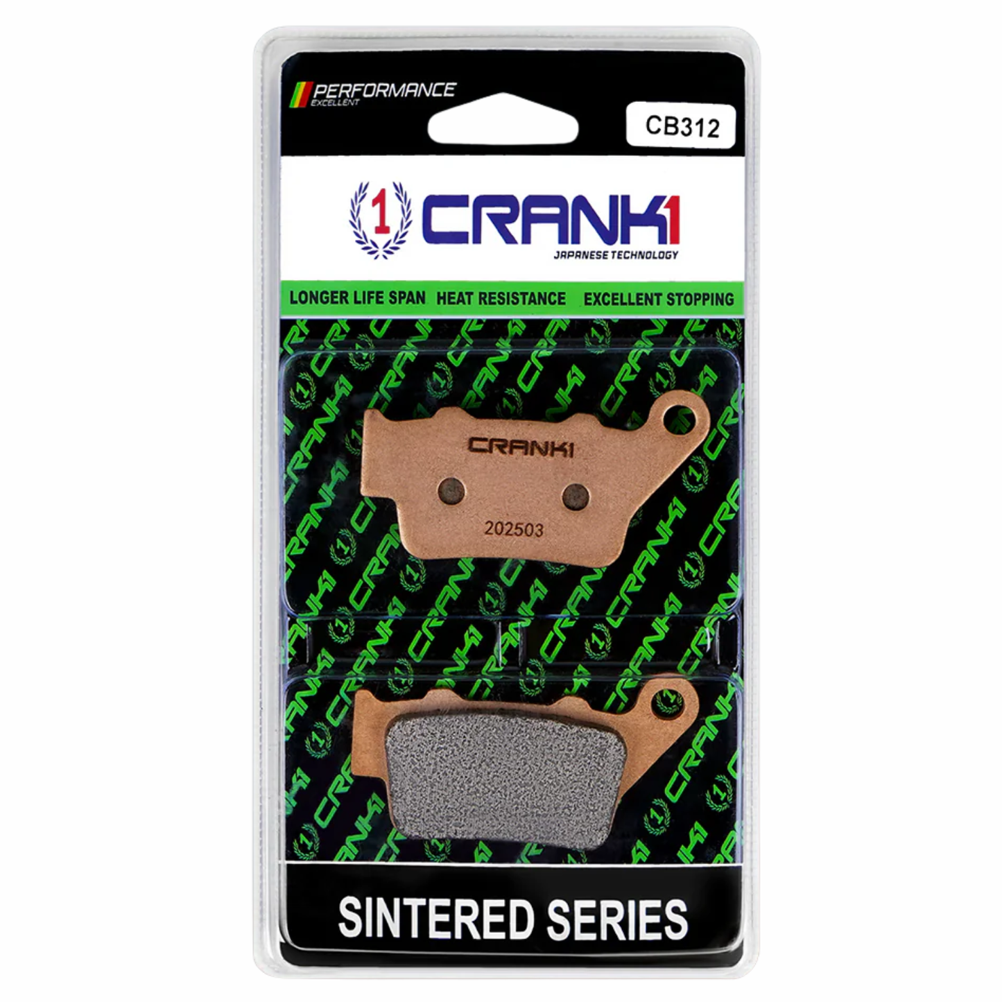 Crank1 Fully Sintered H2 Series Brake Pads for Royal Enfield Bear 650 (2024 Onwards)